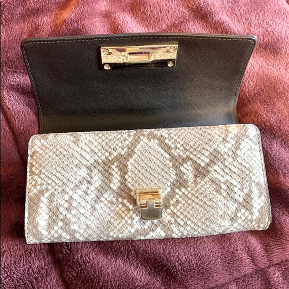 Michael Kors snake print  bag and matching wallet